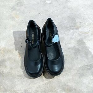 Dream Pairs Black Buckle Flats